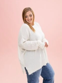 Oversized Lightweight Raw Hem Sweater By DD Design | S-3XL -Discount Divas Shop 9c6c9ff2b2d2eb4150567fbb953717e1