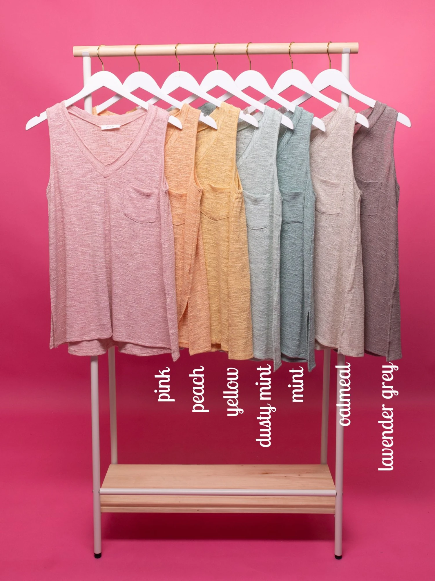 Sleeveless V-Neck Top W/ Chest Pocket | S - L *Final Sale* 2 Sleeveless V-Neck Top W/ Chest Pocket | S - L *Final Sale* - Image 2