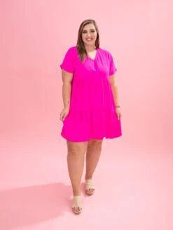 Airflow Tiered Knee Length Dress By DD Design | S-3XL -Discount Divas Shop 9e3bb734b8d49943fa7780cb72f0ac80