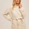 Belted Faux Suede Overshirt Jacket | S - L Hem & Thread