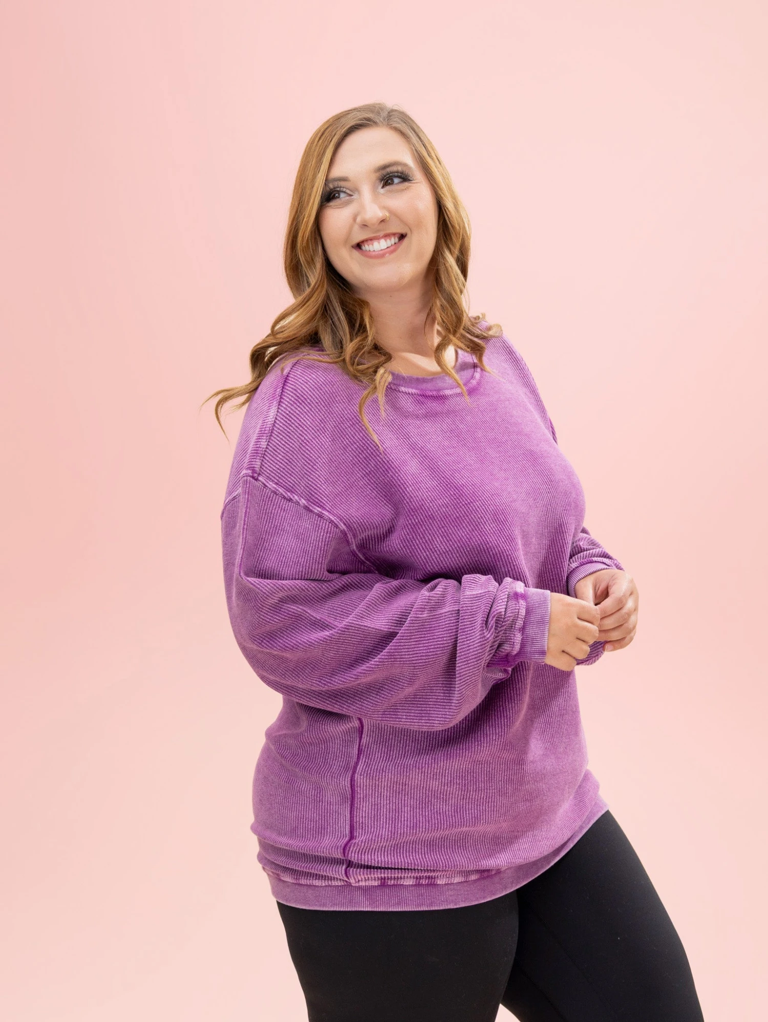 100% Cotton Washed Ribbed Pullover By DD Design | S-2X 14 100% Cotton Washed Ribbed Pullover By DD Design | S-2X - Image 14