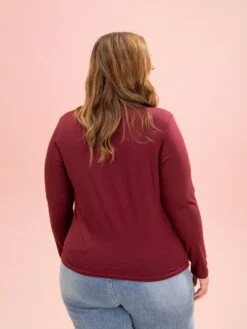 Long Sleeve Essential V Neck Tee By DD Design | S-3XL -Discount Divas Shop 9f22f223cd267c0f9ff23009eaefee4d