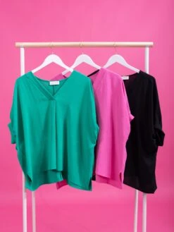 Devoted To You Dolman Sleeve V-Neck Airflow Top | S - 3XL