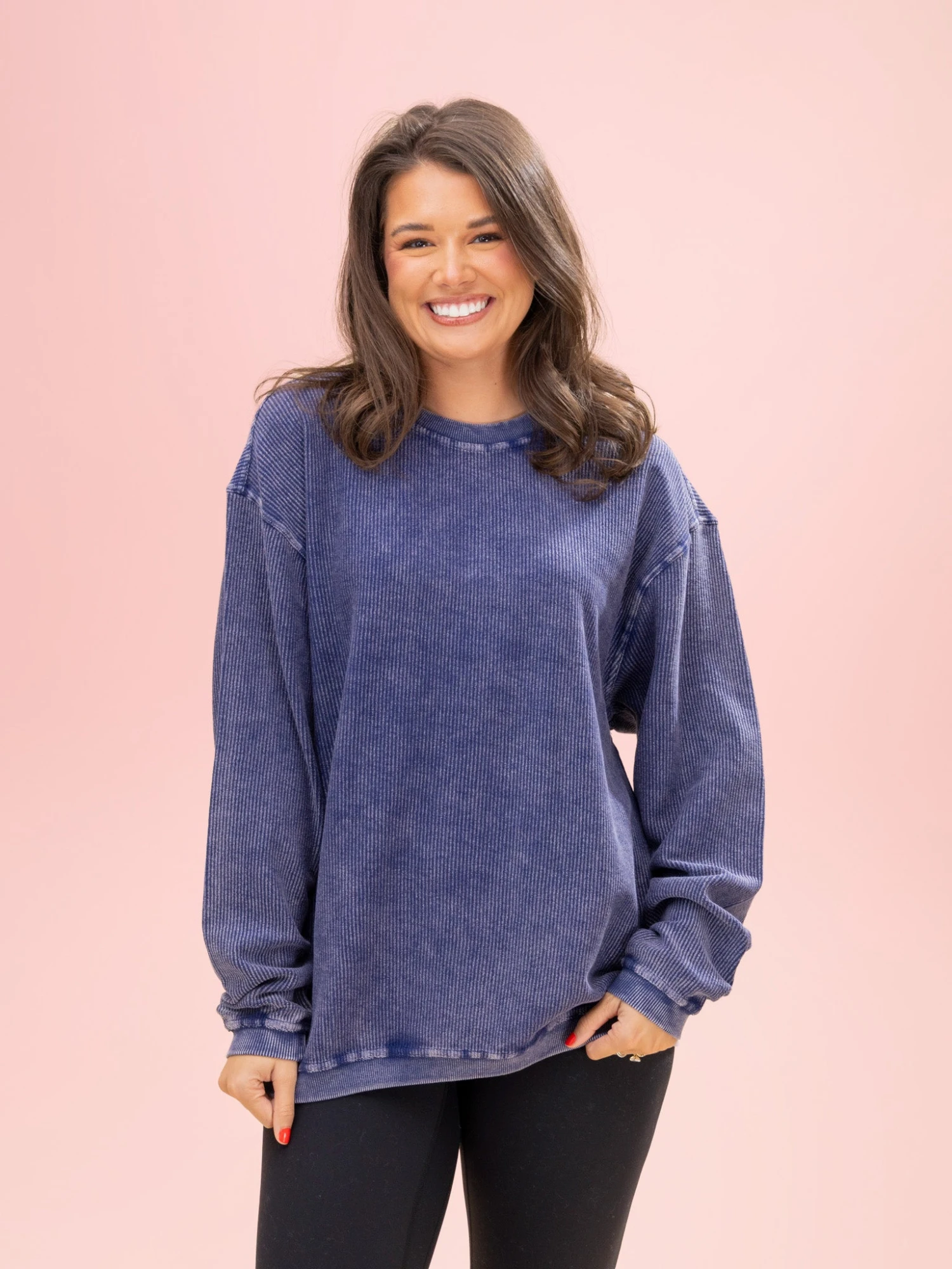 100% Cotton Washed Ribbed Pullover By DD Design | S-2X 15 100% Cotton Washed Ribbed Pullover By DD Design | S-2X - Image 15