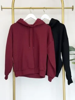 Basic Knit Drawstring Hoodie | S - L Set W/ Sku46534