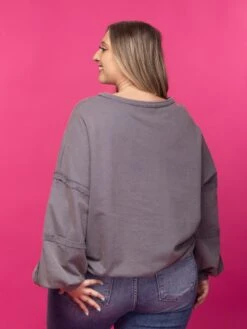 Washed Crew Neck Drop Shoulder Sweatshirt | S-3X -Discount Divas Shop DXCMVRocRxnuYpDGng1xVHYmAkqxQeZv3KHpaWBp