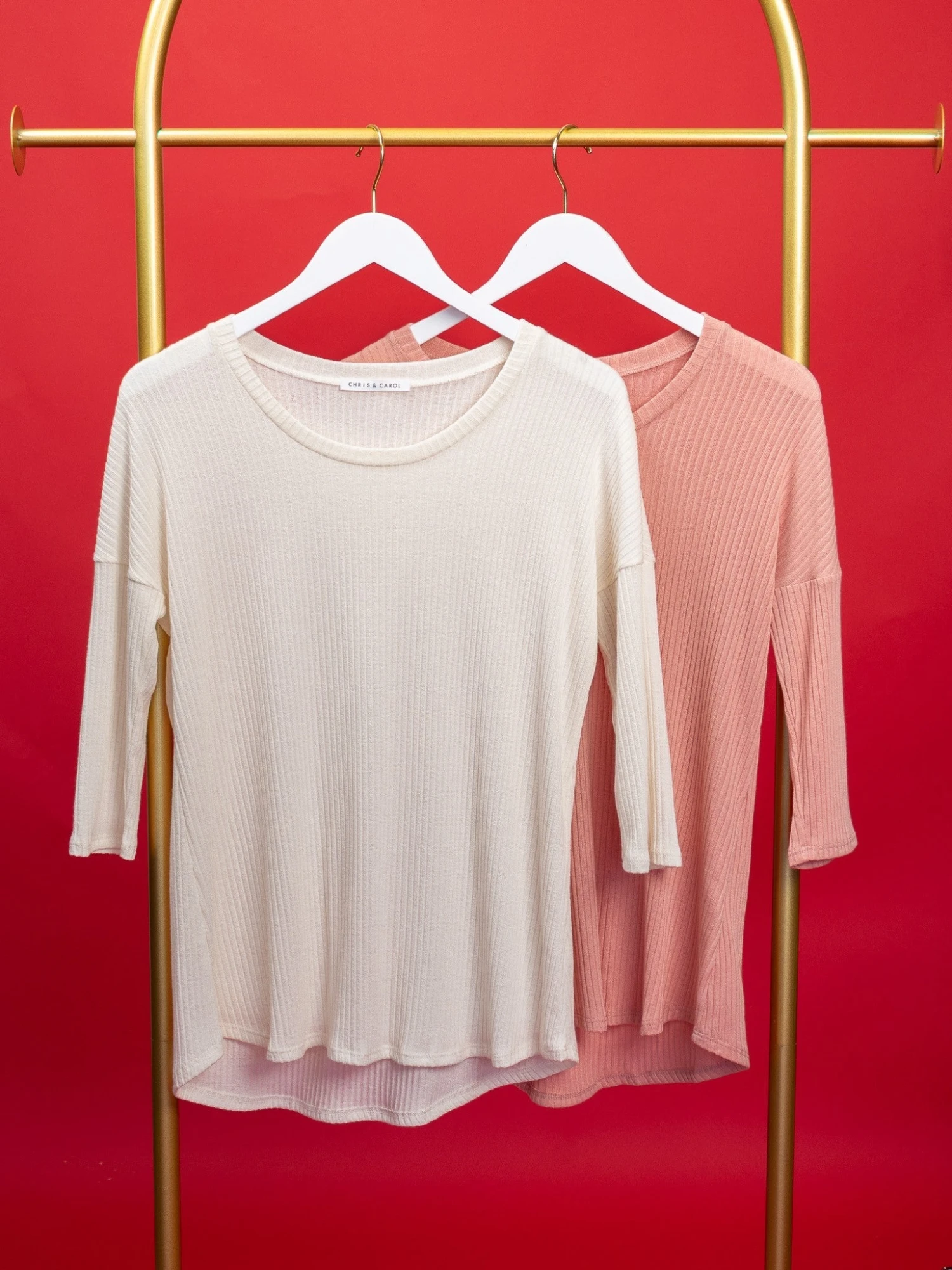 Ribbed 1/2 Sleeve Round Neck Top | S-L*Final Sale* 1 Ribbed 1/2 Sleeve Round Neck Top | S-L*Final Sale*