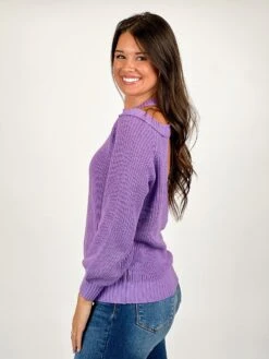 Cold Shoulder Ribbed Knit Sweater W/ Long Bubble Sleeves | S - 2XL -Discount Divas Shop Dl84eEf5SvxUsEfRQ6IHQl7ewoeSPWM1vos640C1 1