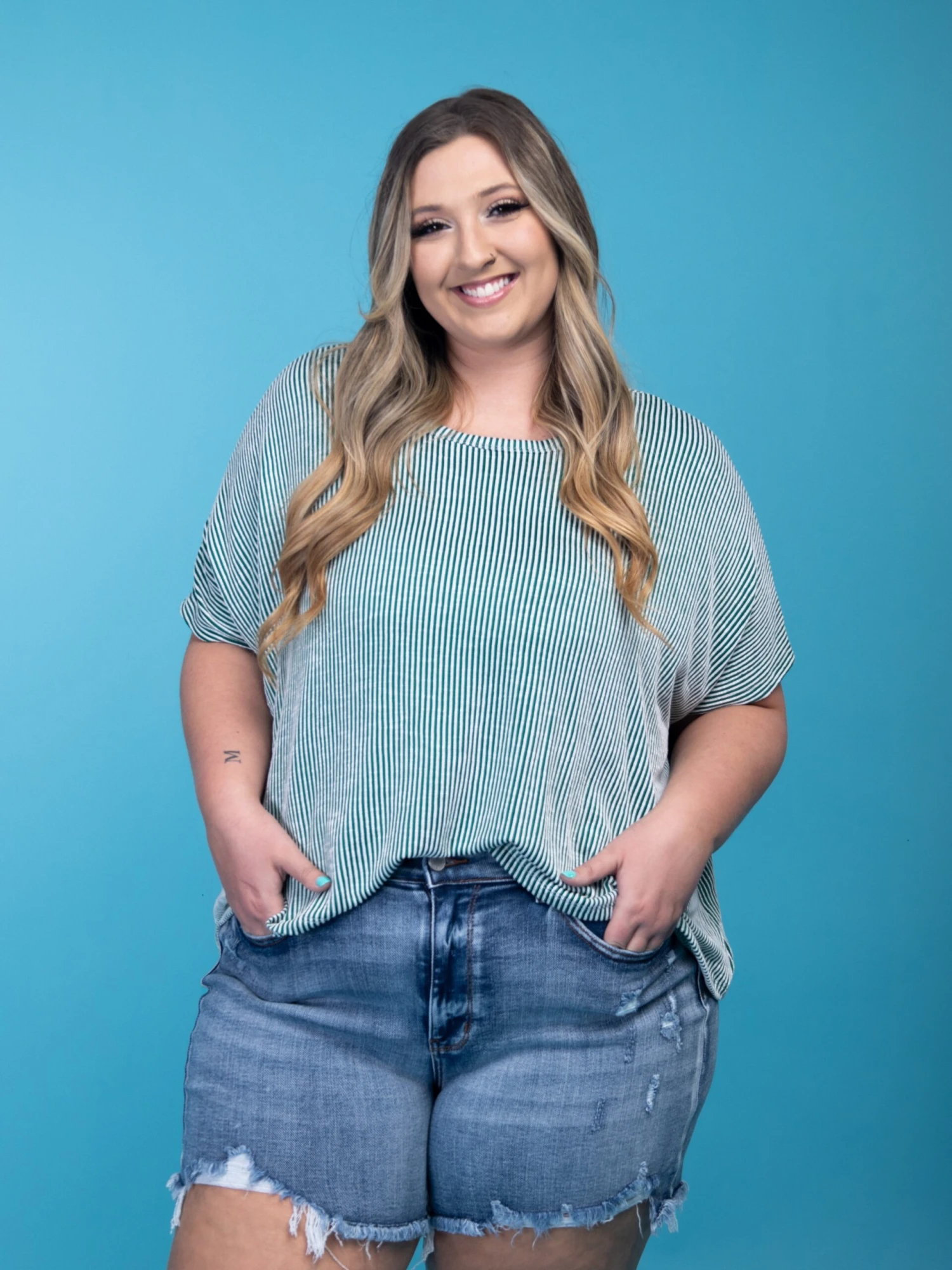 Judy Blue High Waist Adjustable Button Distressed Shorts | S - 3XL 1 Judy Blue High Waist Adjustable Button Distressed Shorts | S - 3XL