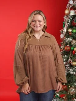 Collared V-Neck Oversized Mixed Media Long Sleeve Top | S - 3X -Discount Divas Shop E0qSVo5GEzyc0118M9kW7Cjn8BIF4nnb19QSAAgo