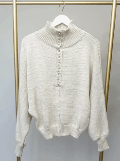 Mock Neck Dolman Sleeve Sweater | S-L