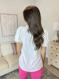 Solid Ruffle V-Neck Babydoll Short Sleeve Top | S - 3X -Discount Divas Shop INTPReDTJxwyCSKt2BLL7f2DUREuRM1FUdLL2nHv