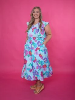 Floral Print V-Neck Lace Detail Flutter Sleeve Maxi Dress | S - 3XL -Discount Divas Shop IkdES7s1uoT07QKCLs5vpFQ76f26WOJ7GjupcDcG