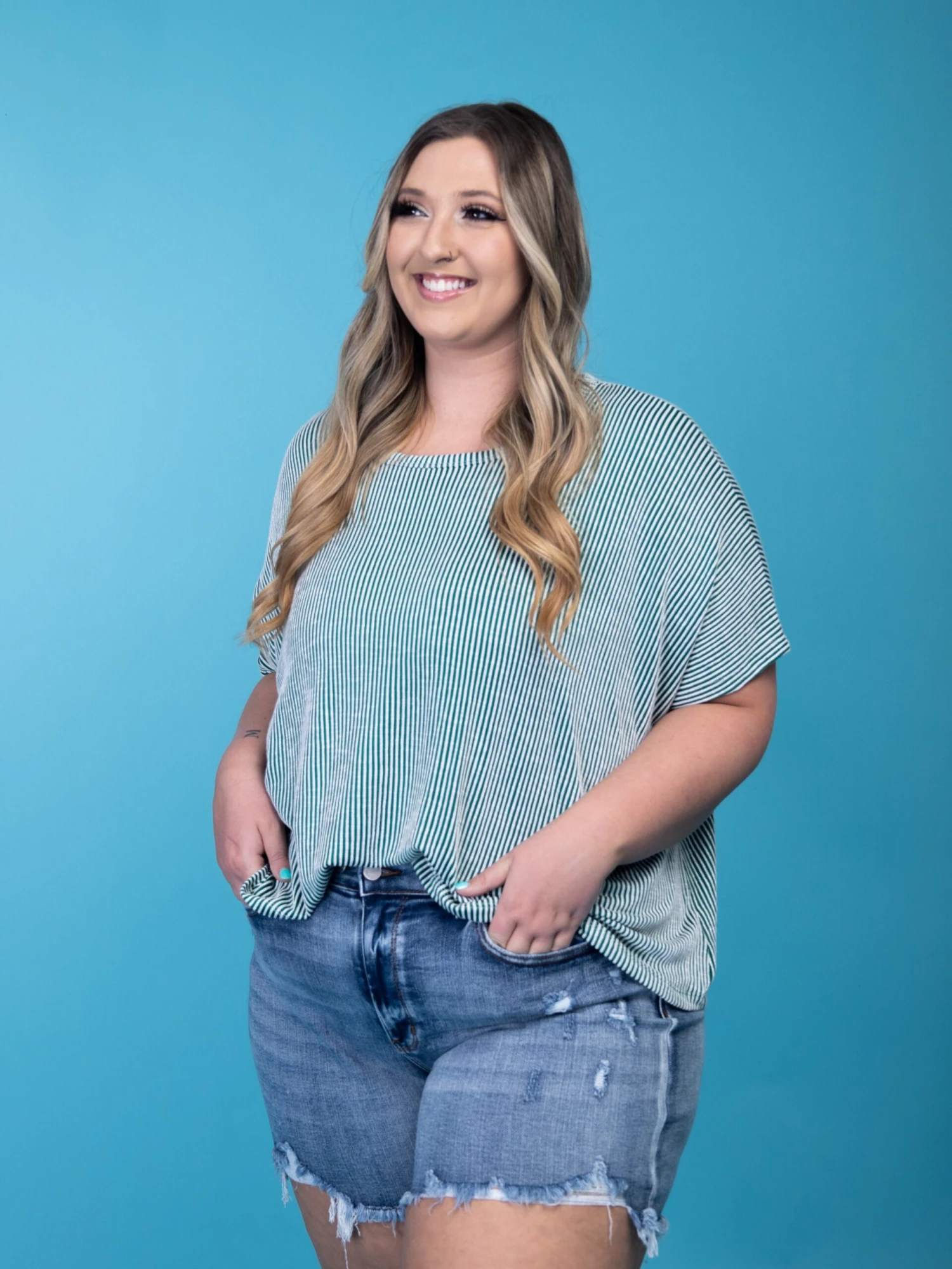 Judy Blue High Waist Adjustable Button Distressed Shorts | S - 3XL 2 Judy Blue High Waist Adjustable Button Distressed Shorts | S - 3XL - Image 2