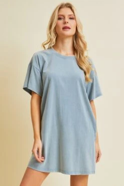 Classic Washed T-Shirt Dress | S - 3XL