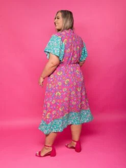 Mock Neck Floral Colorblock Short Sleeve Midi Dress | S - 3XL 7 Mock Neck Floral Colorblock Short Sleeve Midi Dress | S - 3XL -Discount Divas Shop LA3iJnQ7yE0UULY2MLdoX8KBEyUka4hij8BGCVtO