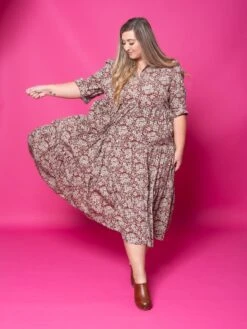 Floral Print 3/4 Sleeve Woven Collared Maxi Dress | S - 3XL -Discount Divas Shop LGWyxUzICR7omoyl8QMMoHCbgdMlfDd6nXqtYCif