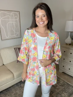 Floral Print Kimono | S-3XL-