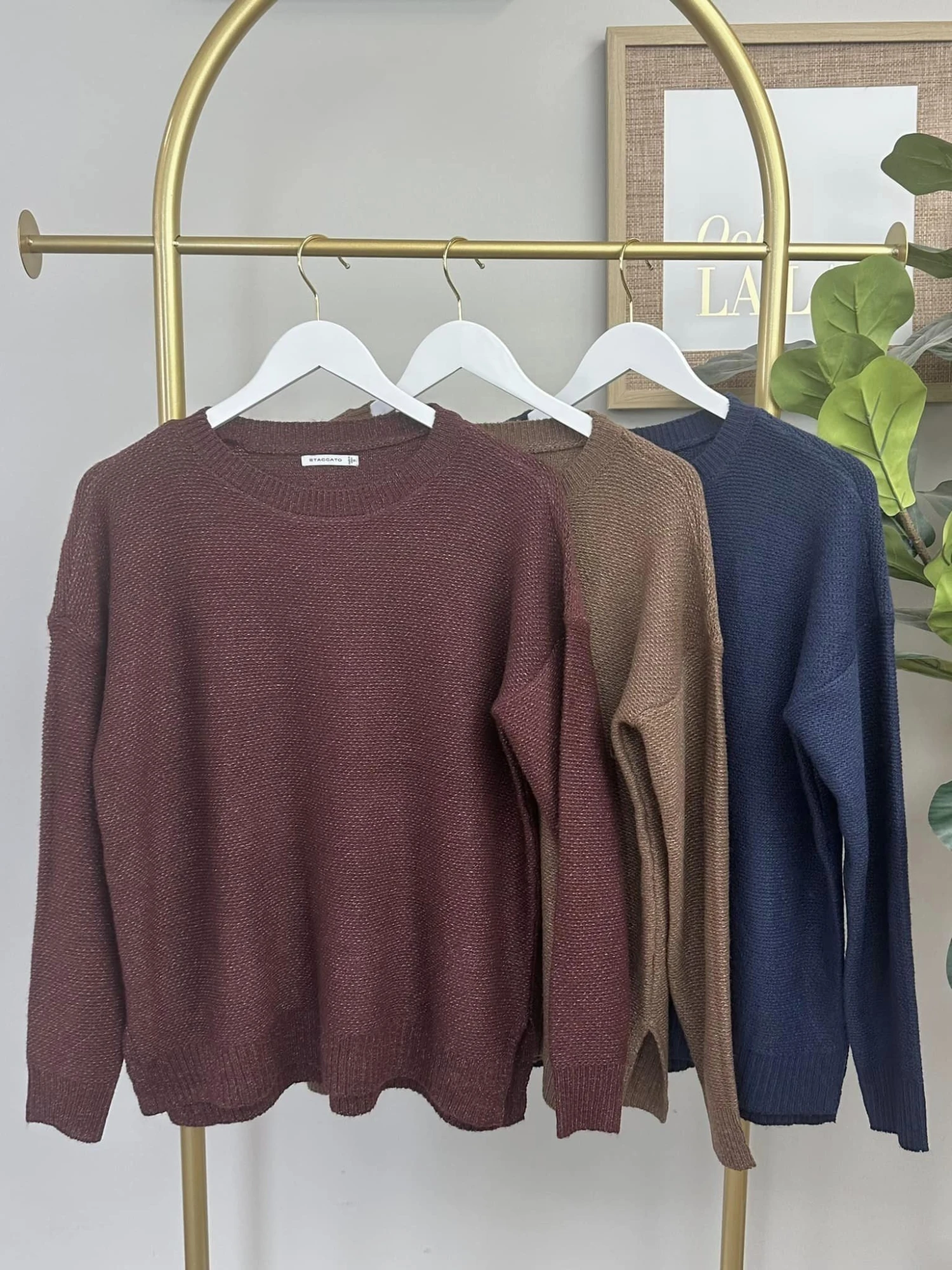 STACCATO Textured Side Slit Sweater | S-L 1 STACCATO Textured Side Slit Sweater | S-L