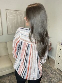 Striped 3/4 Sleeve Split Neck Top | S-XL -Discount Divas Shop MejgxdpL8VoWPu9oVcf0sj4gs4uZFzG71jwHMVP4