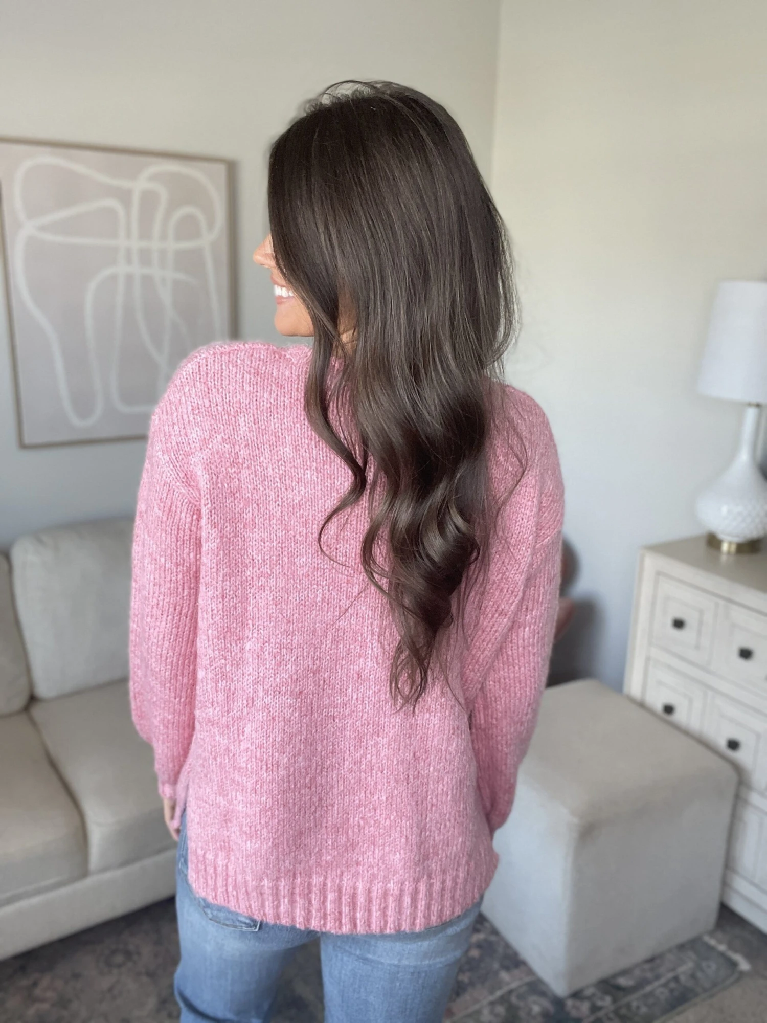 Melange Knitted Round Neck Sweater | S - L 4 Melange Knitted Round Neck Sweater | S - L - Image 4