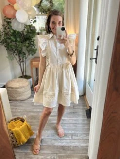 Ruffle Shoulder Dress| S-L