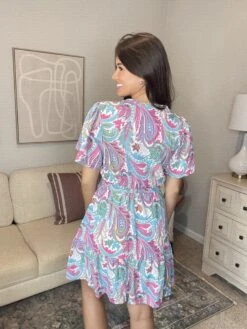 Paisley Print V-Neck Smocked Waist Dress | S - 3X -Discount Divas Shop PPKlUkwNwnD0gngpew4Qny7lmktEVUt9UkFGlYtV