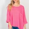 Oversized Gauze Knit Top | S-3X