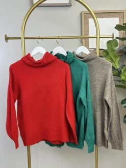 STACCATO Turtle Neck Balloon Sleeve Top | S-L