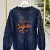 Navy Here To Tailgate Bleached Sweatshirt | S-3X