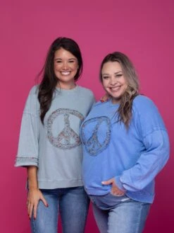 Peace Sign Washed Terry Pullover | S - L -Discount Divas Shop QSIDEWPWudyt0XkLDq0MTvysAFWP0HSKpYS1qdRr