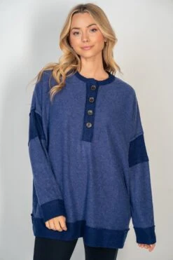 Long Sleeve Knit Top | S - XL White Birch