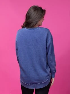 DD Design Garment Wash Long Sleeve Rounded Hem Sweatshirt | S-3XL -Discount Divas Shop SevaQuNTZETgbfnUfNkHW2zOxbKPwui6uYImfO4r