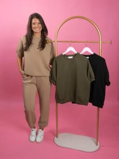 Luxe Lounge Quilted Round Neck Top | S - XL