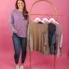 Classic Long Dolman Sleeve Mixed Media Top | S - 3X