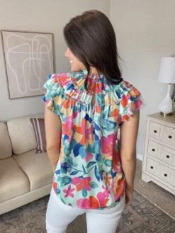 Tiered Ruffle Neckline Floral Print Top | S - XL - -Discount Divas Shop VryIn68IJuPLVACLI5hVxGHgNQekG3qYNxoMhBi8