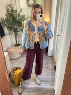 Diamond Trim Print Jacket | S - 3X