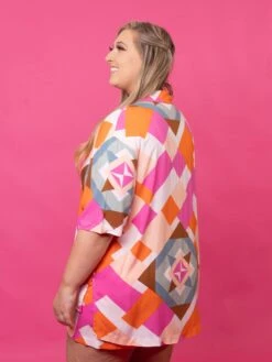 Abstract Print Button Down Short Sleeve Top | S - 3X Set W/ Sku50072 -Discount Divas Shop XCPQjE8jFBeBOmOHOTR5MnPXVX4KmELkd4aneE5V