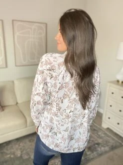 Boho Floral Print Split V Neck Bubble Sleeve Blouse | S - XL -Discount Divas Shop Xj5HEUEPIvr9pXqSacMOP22R2aLQOszcX9KPEK6O