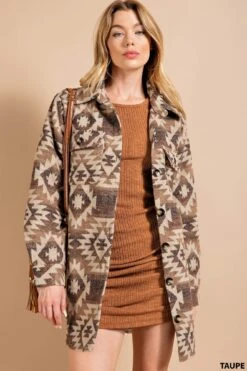 Aztec Print Coat | S - 2XL Kori