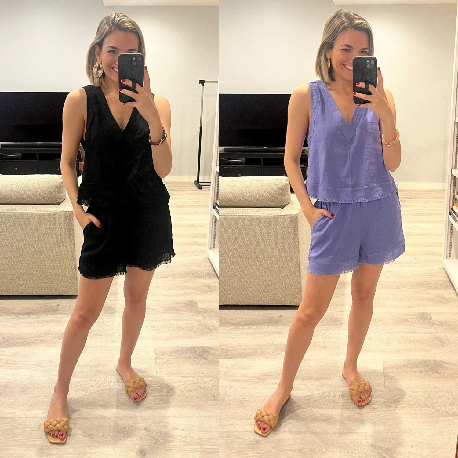 Frayed Hem Top And Short Set-Live Sale *Final Sale* 1 Frayed Hem Top And Short Set-Live Sale *Final Sale*