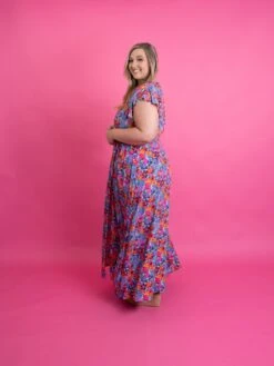 Floral Print Short Sleeve V-Neck Wrap Split Maxi Dress | S - XL -Discount Divas Shop a0f21c2c72b6e25580ec388c46eb7106