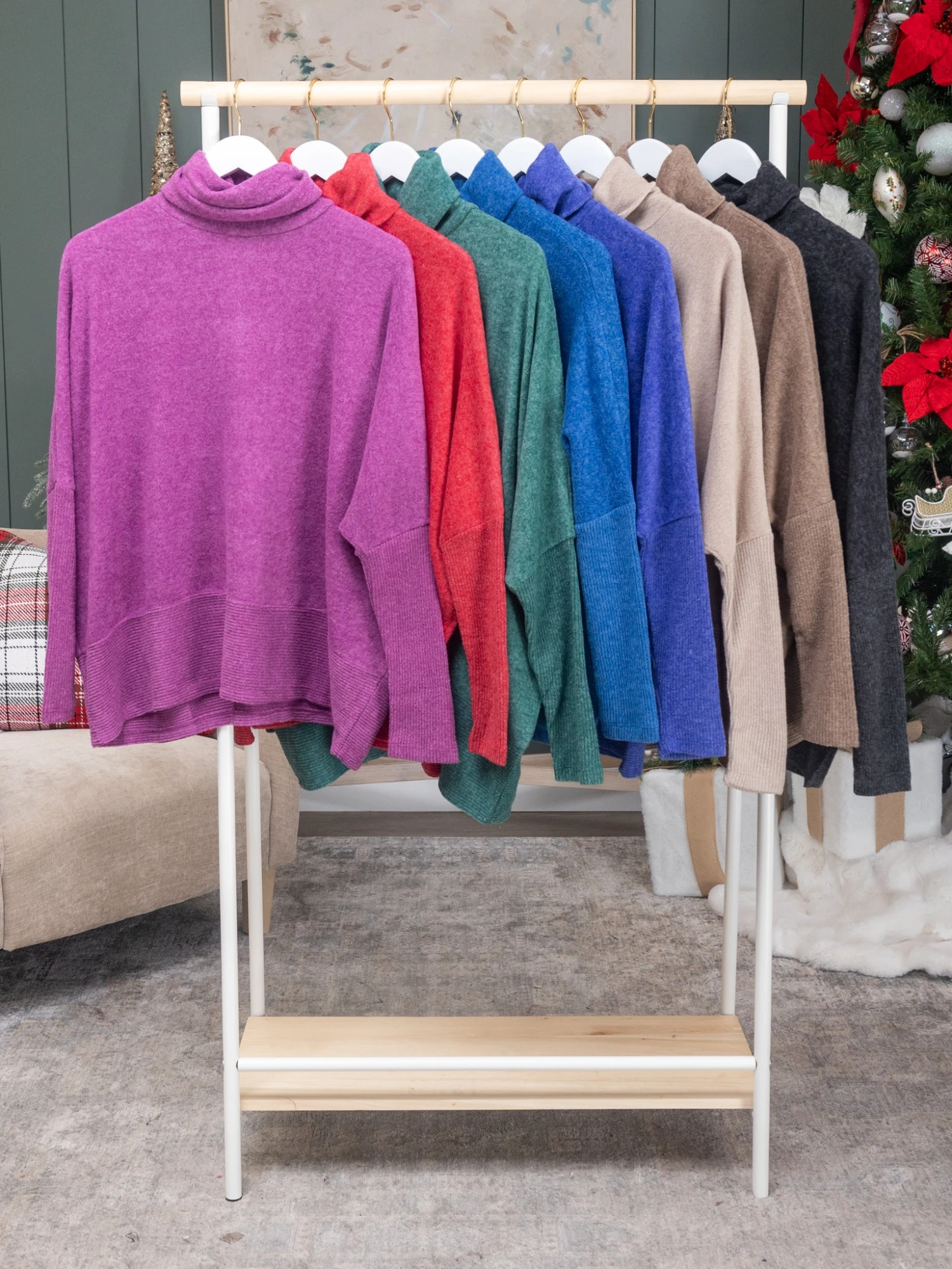 Zenana Brushed Luxe Hacci Turtleneck Sweater | S/M-2X/3X Pair W/ Sku57223 17 Zenana Brushed Luxe Hacci Turtleneck Sweater | S/M-2X/3X Pair W/ Sku57223 - Image 17