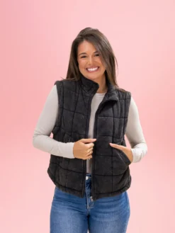 Washed Soft Quilted Vest By DD Design | S-3XL