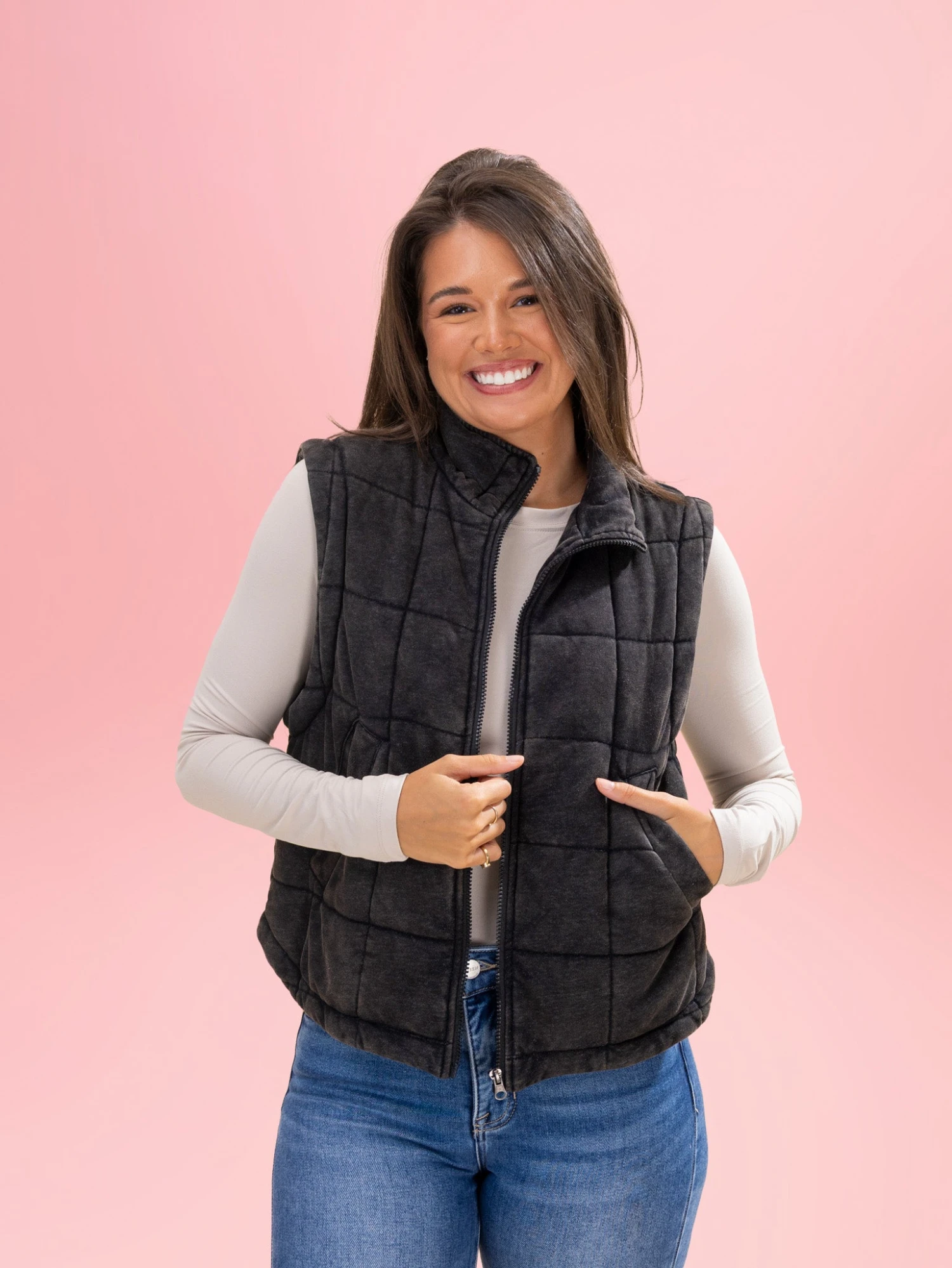 Washed Soft Quilted Vest By DD Design | S-3XL 1 Washed Soft Quilted Vest By DD Design | S-3XL