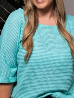 1/2 Sleeve Round Neck Waffle Knit Top | S - 3X 11 1/2 Sleeve Round Neck Waffle Knit Top | S - 3X -Discount Divas Shop a19e84cae5996896ab50c588dd71f96f