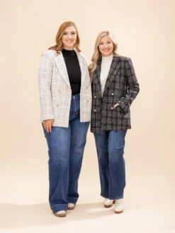 Double Breasted Tweed Jacket | S-L