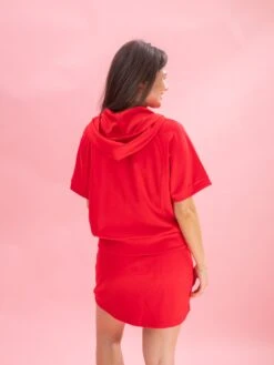 Luxe Scuba Short Sleeve Zip Up Hoodie By DD Design | S - 3XL -Discount Divas Shop a212ed3cf89d336f3e5726dc0c8c729b