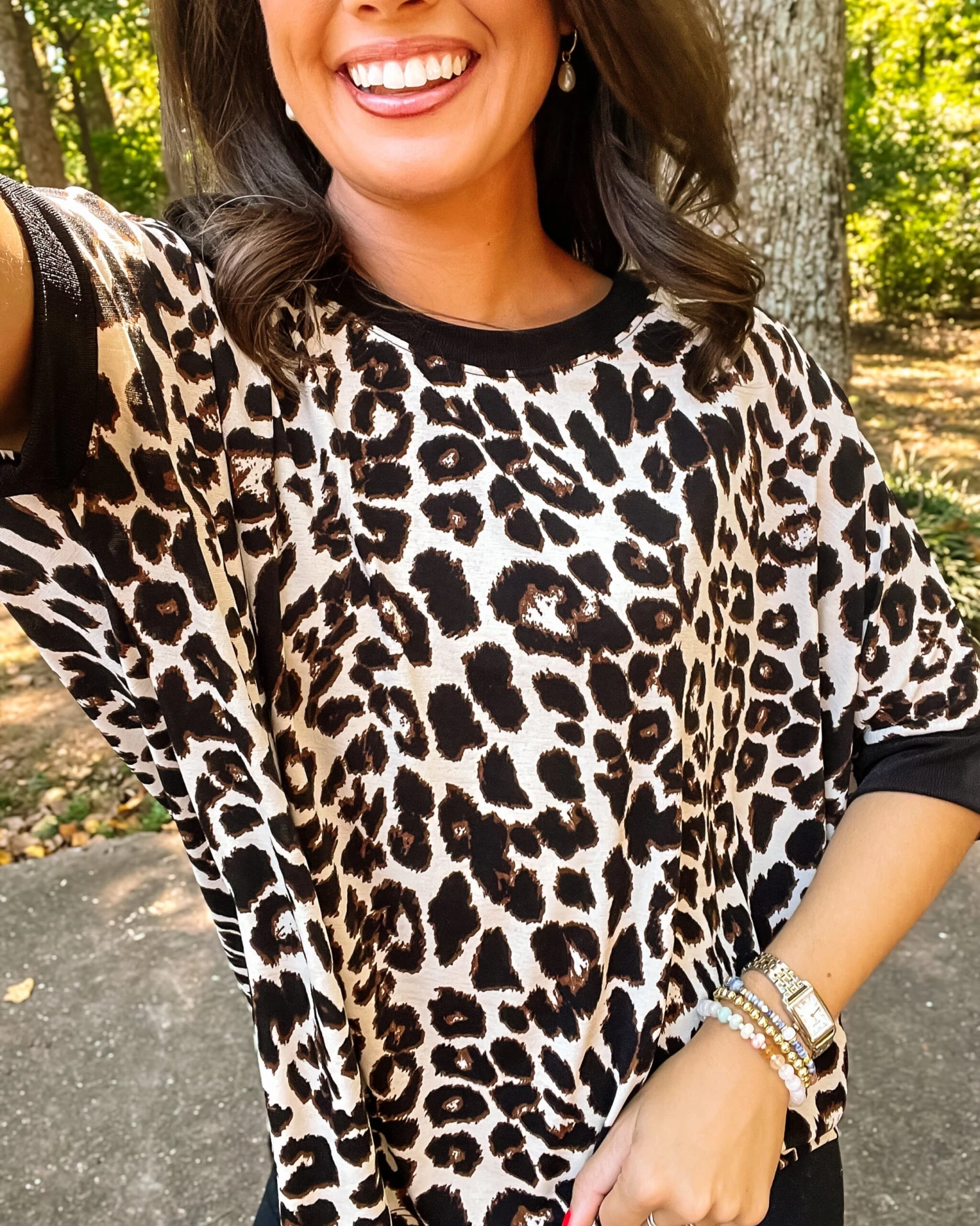 Slinky Leopard Easy Fit Contrast Top By DD Design | Reg-Plus 2 Slinky Leopard Easy Fit Contrast Top By DD Design | Reg-Plus - Image 2