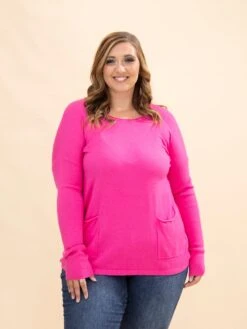 Zenana Viscose Sweater W/ Front Pockets | S/M - L/XL -Discount Divas Shop a522e87f27596960388cd1017267dace